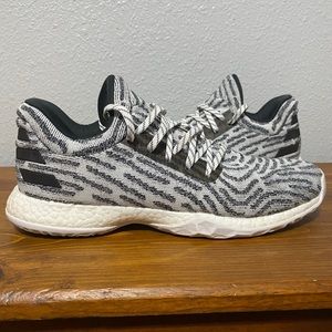 Adidas Harden Vol. 1 LS SIZE 13 Prime knit “BHM” White/Black (AC8407)